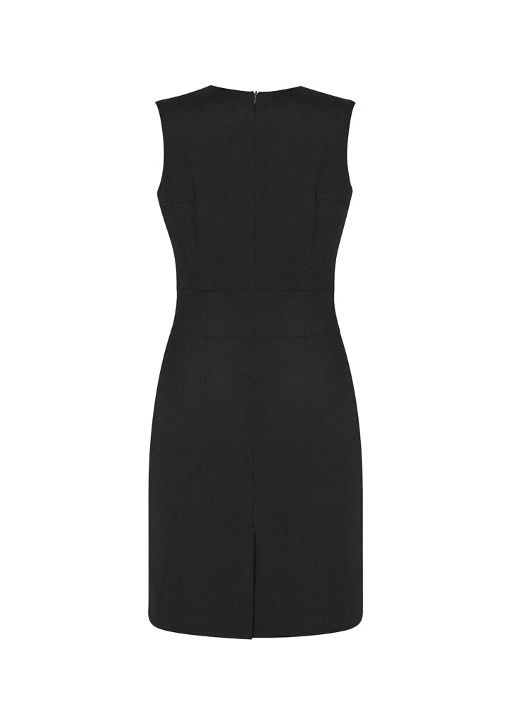 34021 Womens Comfort Wool Stretch Sleeveless V-Neck Dress