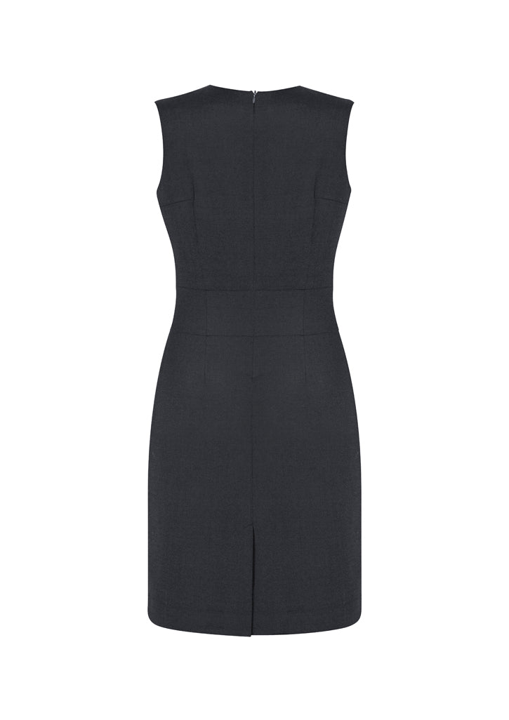 34021 Womens Comfort Wool Stretch Sleeveless V-Neck Dress