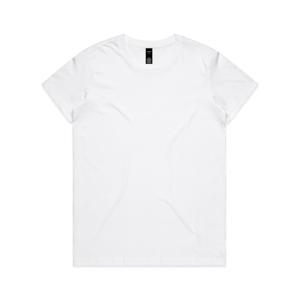 4001 Maple ladies crew neck T - White
