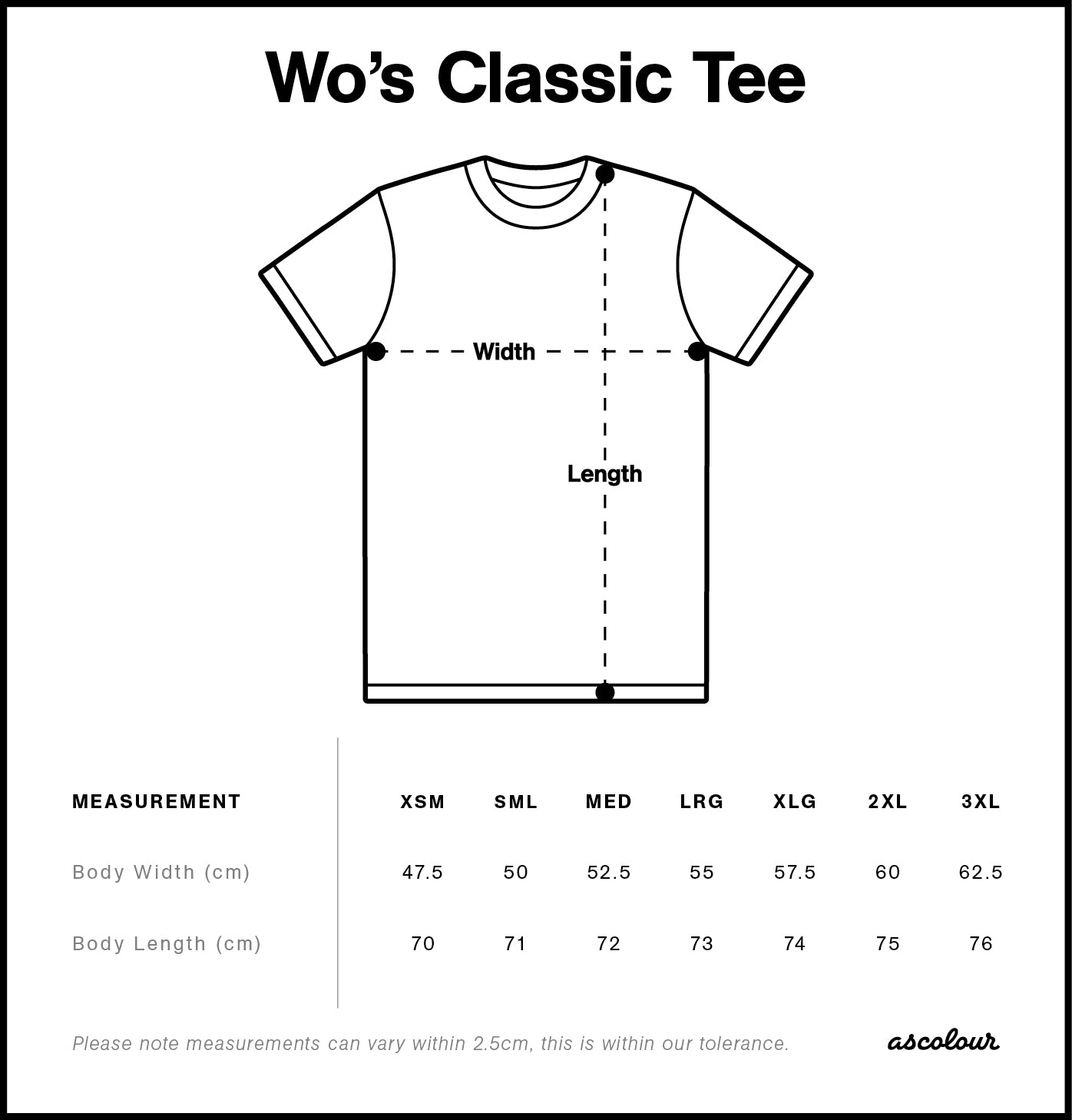 Ladies T-shirt - Black (Heavier Weight)