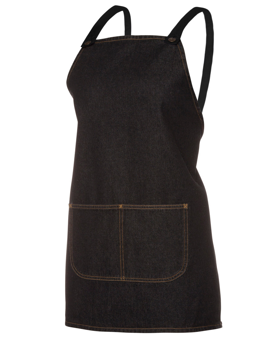 JB's Cross Back 65x71 Bib Denim Apron - Black