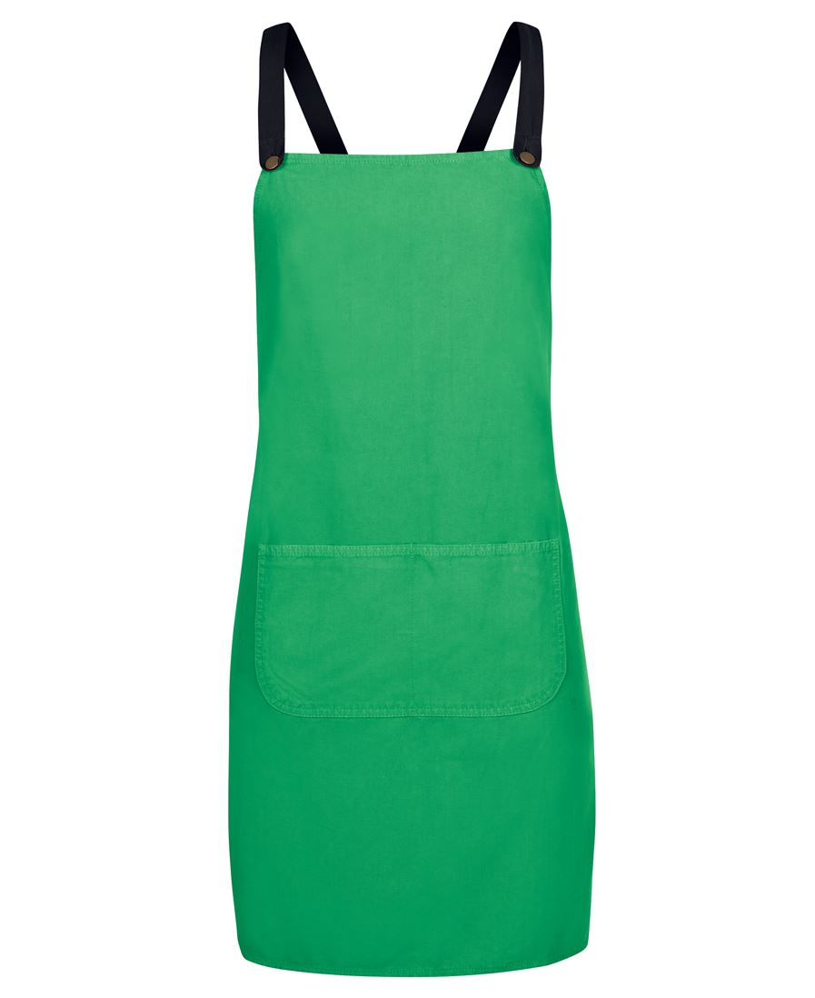 JB's Cross Back Canvas Apron - Pea Green