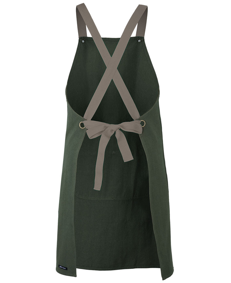 JB's Cross Back Canvas Apron - Army Green
