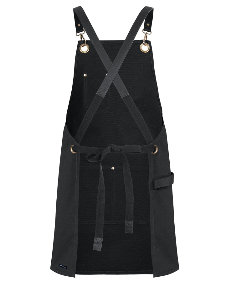 BRASS EYELET CANVAS APRON (Black)
