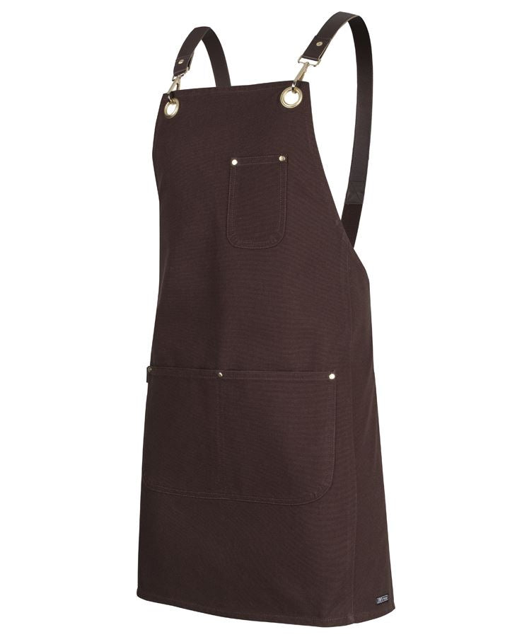 BRASS EYELET CANVAS APRON (Brown)
