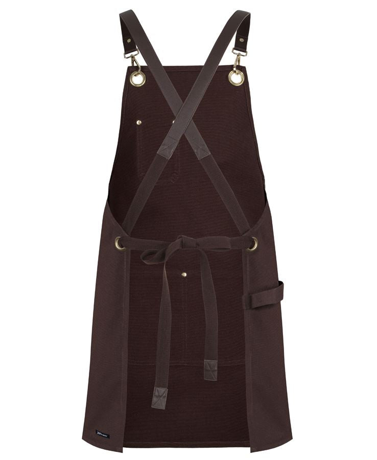 BRASS EYELET CANVAS APRON (Brown)