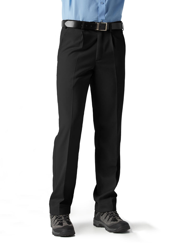 Mens Pleated Pant - Black