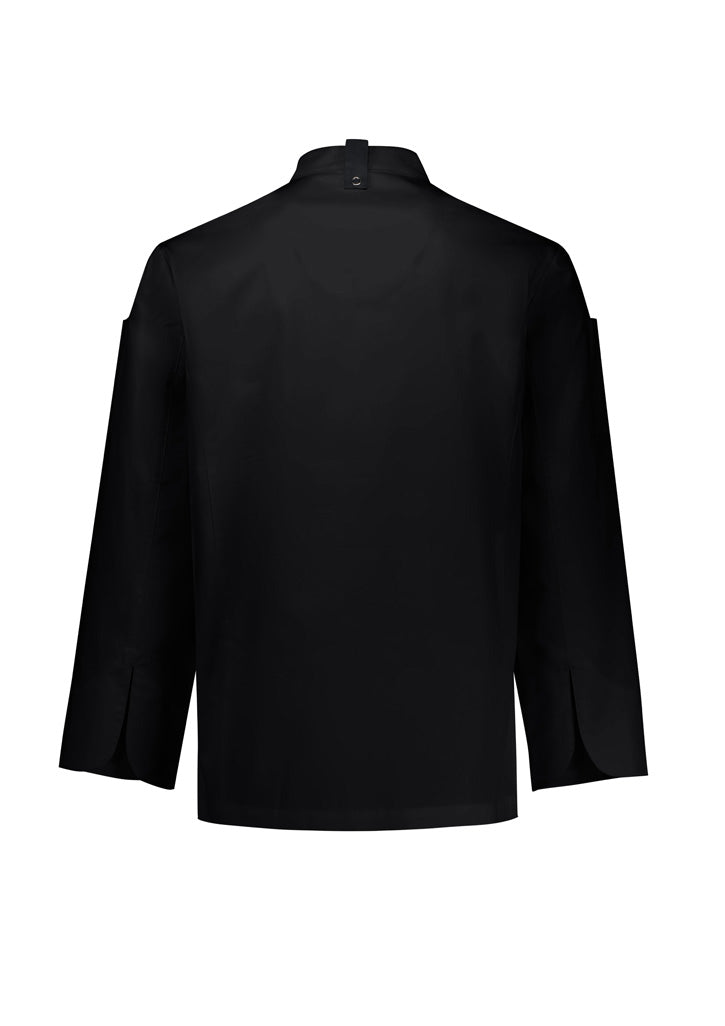 Mens Gusto Long Sleeve Chef Jacket - Black