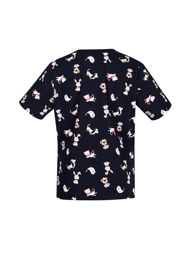 CST147LS Womens Printed Best Friends Scrub Top