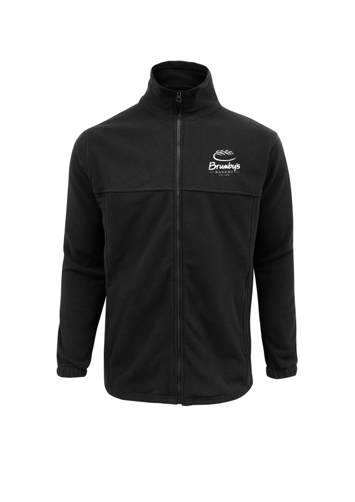Men's Polar Fleece Jacket - Black Brumby's