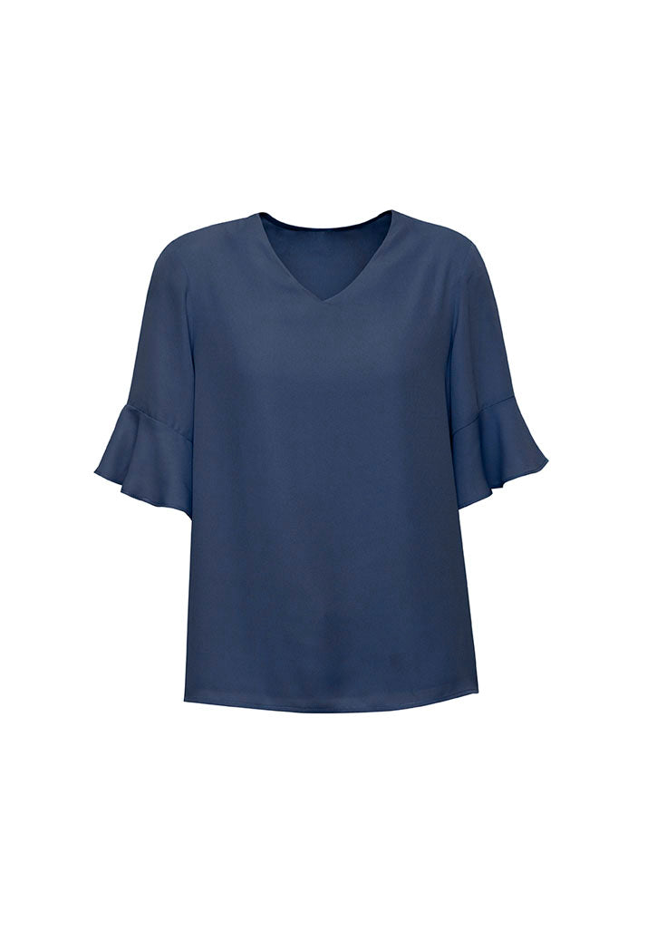RB966LS Womens Aria Fluted Sleeve Blouse