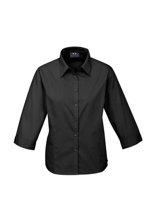 Ladies 3/4 Sleeve Shirt - Black