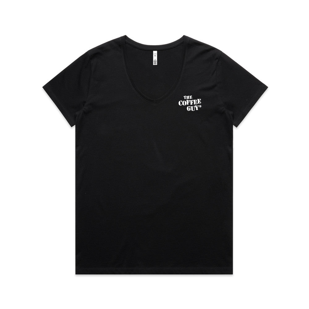 Ladies V neck T-shirt - Black