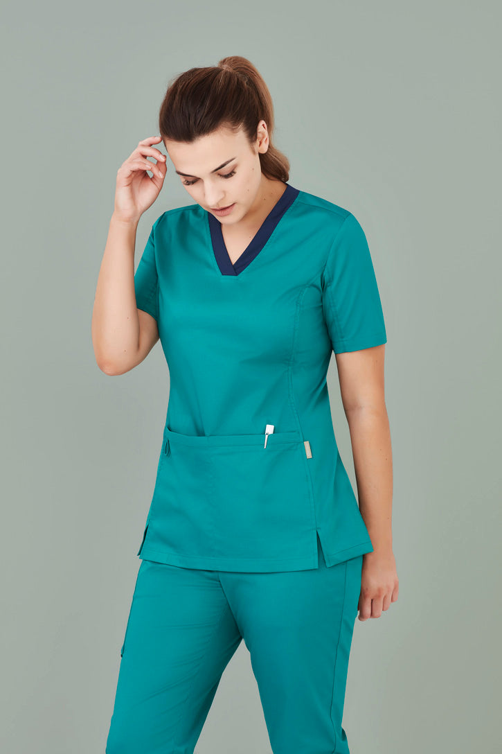 CST043LS Riley Womens V-Neck Scrub Top