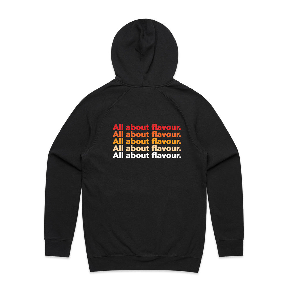 Hoodie - Black. Reverse print option 2