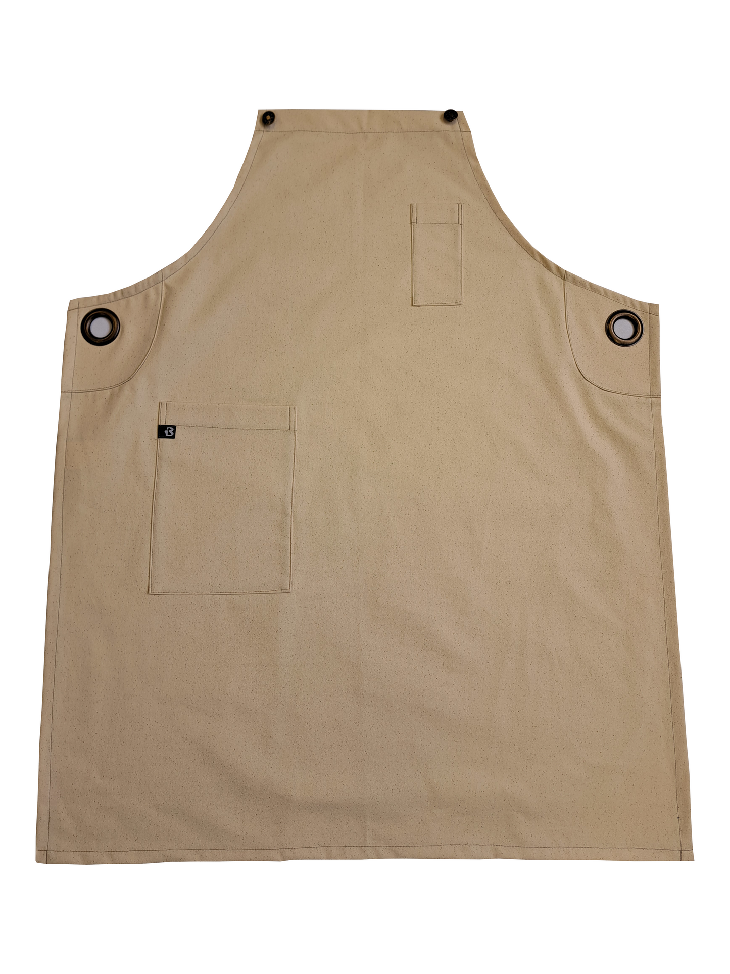 Canvas Couture Crossover Bib Apron - Natural