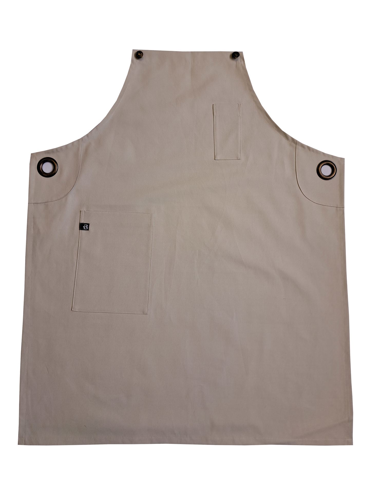 Canvas Couture Crossover Bib Apron - Stone