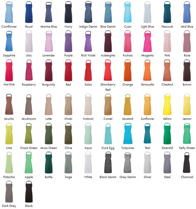 PR150 Colours Collection Bib Apron