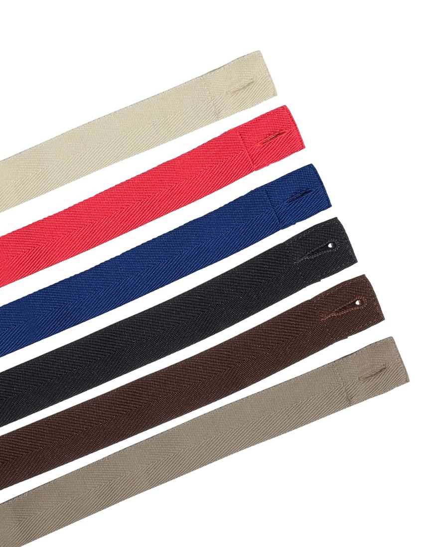 Apron tape buttonholed straps - Pair