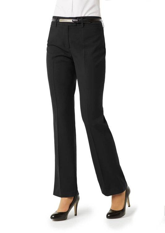 Ladies Classic Flat Front Pant - Black