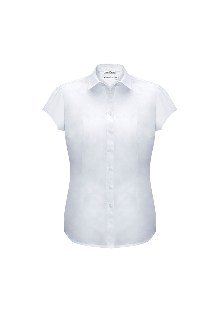 S812LS Ladies Euro Short Sleeve Shirt - White.