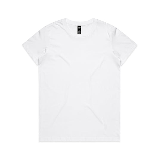 4001 Maple ladies crew neck T - White