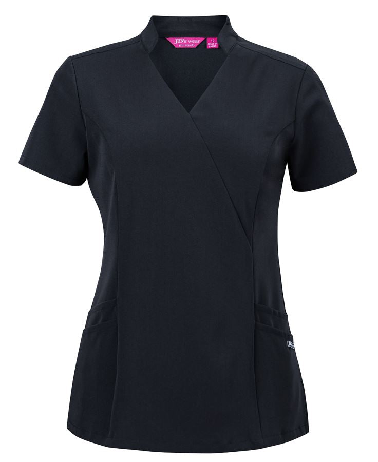 JB's Ladies Mandarin Collar Scrub Top