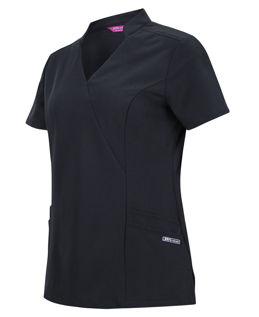 JB's Ladies Mandarin Collar Scrub Top