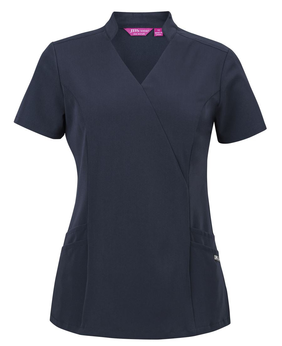 JB's Ladies Mandarin Collar Scrub Top