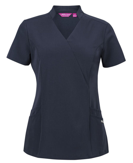 JB's Ladies Mandarin Collar Scrub Top