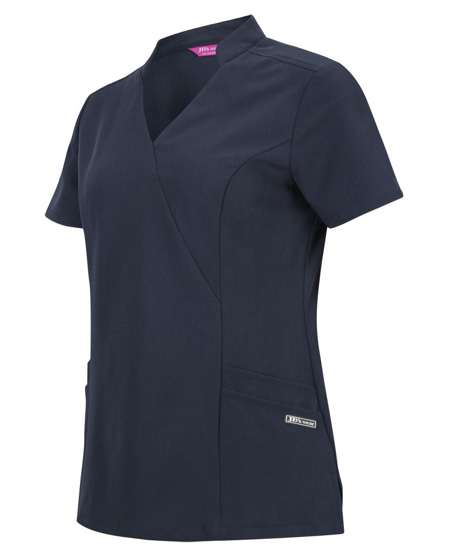 JB's Ladies Mandarin Collar Scrub Top