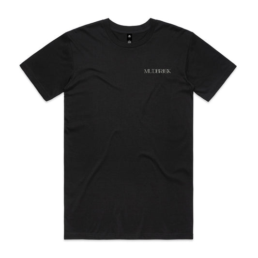 5001 Staple mens crew neck T - Black with Mudbrick logo