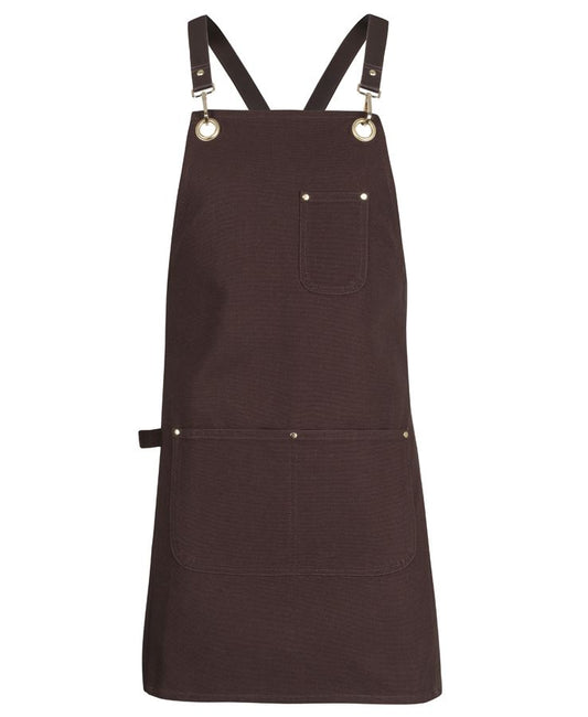 BRASS EYELET CANVAS APRON (Brown)