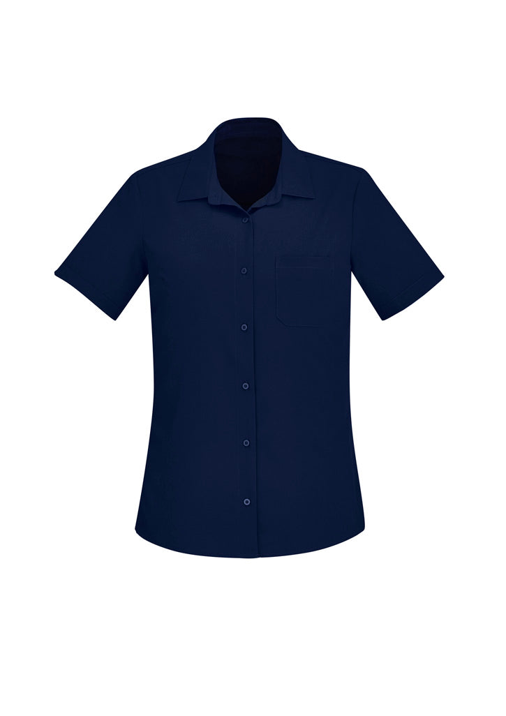 CS947LS Womens Florence Plain Short Sleeve Shirt