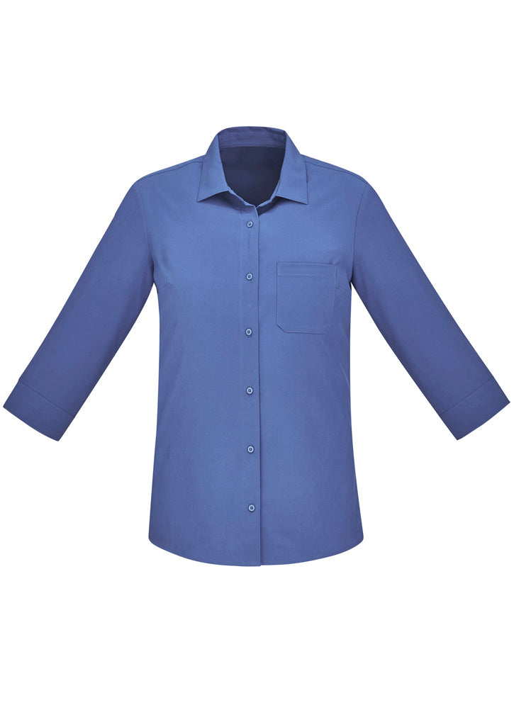 CS951LT Womens Florence Plain 3/4 Sleeve Shirt