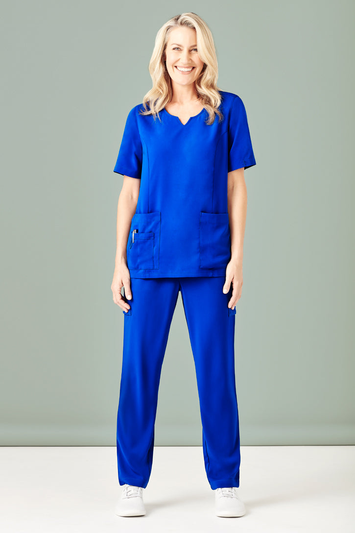 CST942LS Womens Avery Round Neck Scrub Top