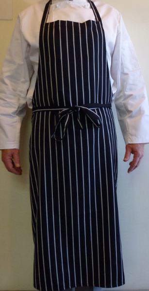 Apron Vertical navy/white stripe (Patisserie&Cookery)